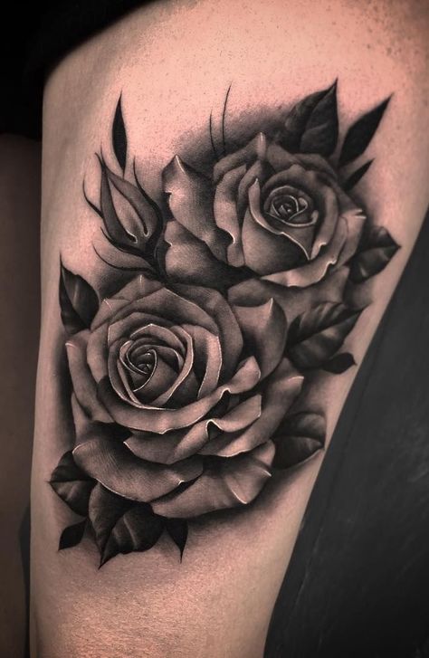 The black rose tattoo is widespread, but do you know its meaning? In the article, you will find the answer to this question and many ideas for such a tattoo. Makeup Artist Tattoo, Black And Grey Rose Tattoo, Realistic Rose Tattoo, Rose Drawing Tattoo, Rose Tattoos For Men, Rose Tattoos For Women, Buddha Tattoos, Black Rose Tattoos, Red Rose Tattoo