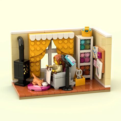 LEGO IDEAS - Me, myself and I Lego House Ideas Furniture, Lego Furniture Ideas, Lego Interior Design, Lego House Ideas, Lego Furniture, Big Lego, Lego Gifts, Lego Sculptures, Lego Diy