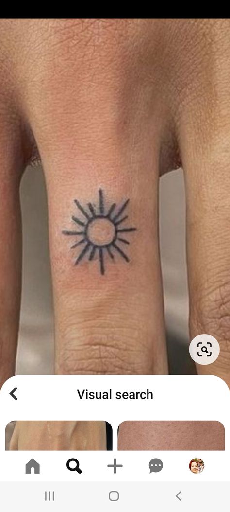 Sunshine Finger Tattoo, Sun Tattoo On Finger, Finger Tattoos Sun, Sun Tattoo On Hand, Sun Tattoo Finger, Sun Hand Tattoo, Sun Henna Designs, Sun Finger Tattoo, Mj Tattoo