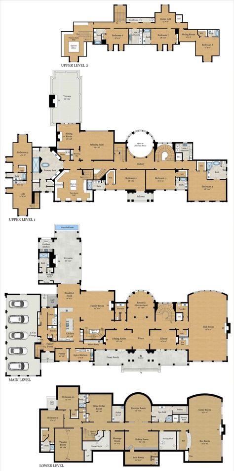 Luxury House Floor Plans, Stone House Plans, Mansion Plans, Castle Floor Plan, 6 Bedroom House Plans, Luxury Floor Plans, Hotel Floor Plan, Mansion Floor Plan, Classic Villa