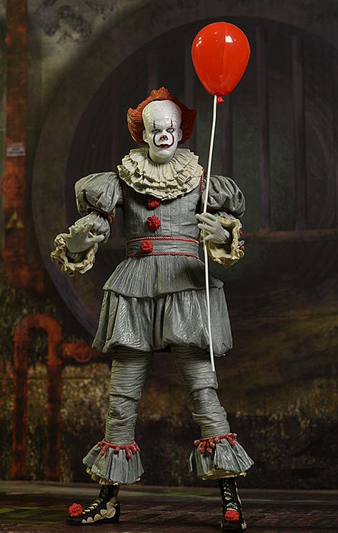 Pennywise IT (2017) action figure by NECA Modern Classic Wall, Horror Action Figures, Art Scary, Helloween Wallpaper, Classic Wall Art, Action Figures Anime, Michael Crawford, Clown Horror, Pennywise The Dancing Clown