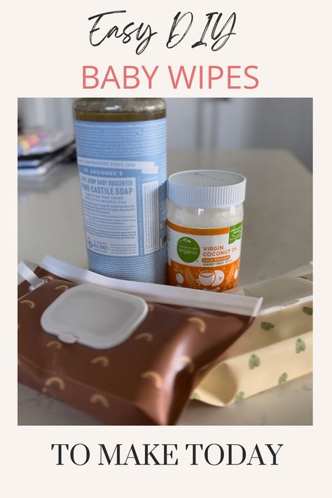 DIY baby wipes were surprisingly easier than I anticipated them to be! With just a few simple ingredients you can make your own wipes that end up cheaper and more gentle. Baby Wipes Diy, Diy Wipes, Homemade Wipes, Wipes Diy, Castile Soap, Organic Soap, Diy Baby, Baby Wipes, Do It Yourself