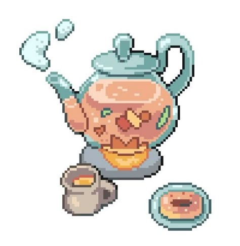 Pixel Food, Pixel Art Food, Cute Pixel Art, Pixel Icons, Pixel Png, Notion Ideas, Pixel Animation, Pixel Art Templates, Cool Pixel Art