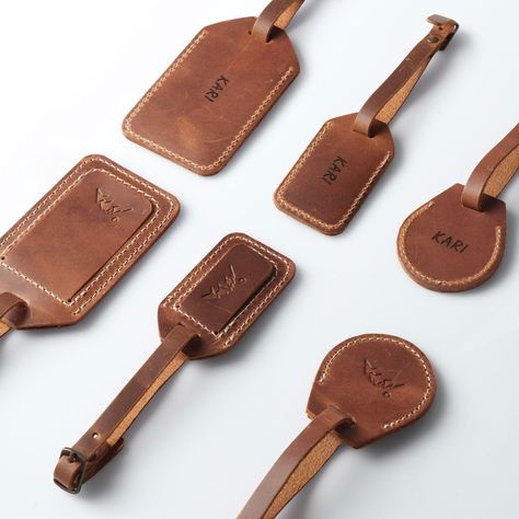 Luggage Tag Wedding Favor, Luggage Tag Leather, Airtag Case, Leather Tags, Leather Luggage Tag, Leather Luggage Tags, Leather Duffle, Unique Wedding Favors, Leather Luggage