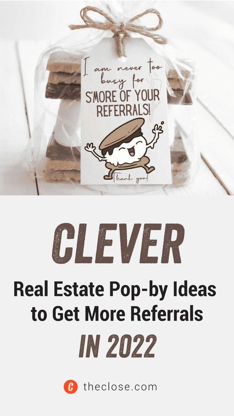 Customer Referral Ideas, Real Estate Pop Byes, Client Pop By Gifts, Spring Pop By Ideas, Real Estate Agent Pop By Ideas, Marketing Basket Ideas, Dr Office Marketing Ideas, Realtor Gifts For Clients Marketing, Realtor Swag Bag Ideas