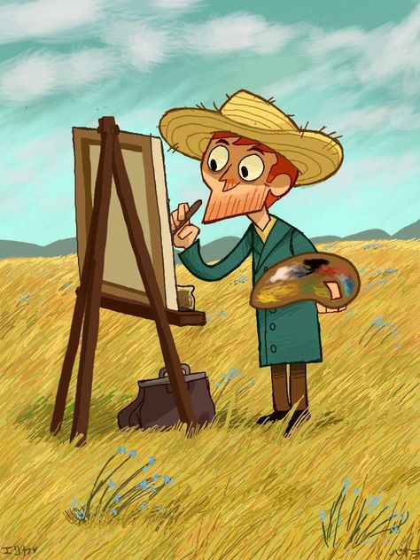 Van Gogh Clone High, Clone High Fanart, Clone High, Arte Van Gogh, A Dinosaur, High Art, Vincent Van Gogh, Character Design Inspiration, Van Gogh