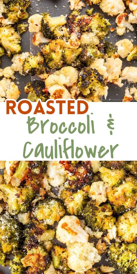 Broccoli And Cauliflower In Oven, Best Roasted Broccoli And Cauliflower, Cooked Broccoli And Cauliflower, Broccoli Cauliflower Carrots Side Dishes, Roast Cauliflower And Broccoli, Roasted Cauliflower And Brussel Sprouts, Pan Fry Broccoli, How To Cook Broccoli And Cauliflower, Roasted Broccoli Cauliflower And Carrots