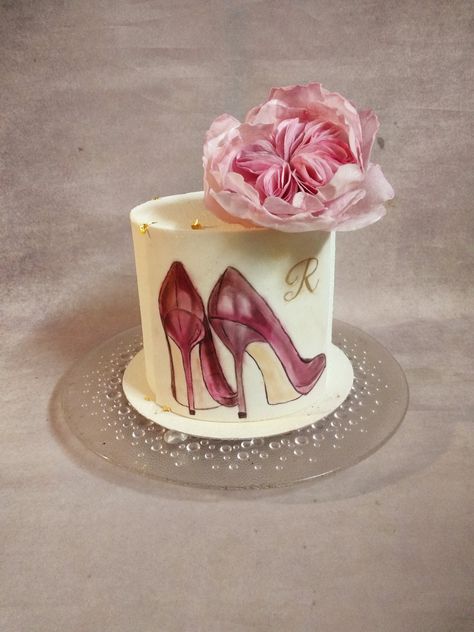 High Heel Cakes, Super Torte, Hand Painted Cakes, Birthday Cakes For Women, Cakes For Women, Painted Cakes, Elegant Cakes, Wedding Cupcakes, Fancy Cakes