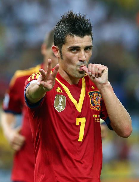 David Villa of Spain in 2013. Soccer Locker, Spain National Football Team, Football Passion, David Villa, New York City Fc, World Cup Winners, Soccer Stars, National Football Teams, Soccer Club