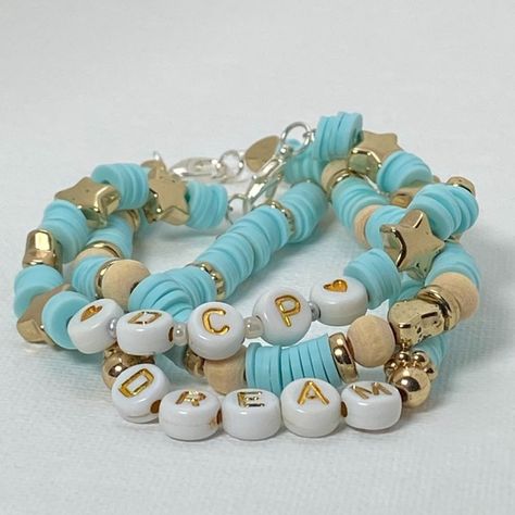 Dare to Dream DCP Bracelet Teal Bracelet, Roommate Gifts, Dream Bracelet, Personalized Custom, Baby Showers, Bracelet Set, Turquoise Bracelet, Best Friend, 3 Piece