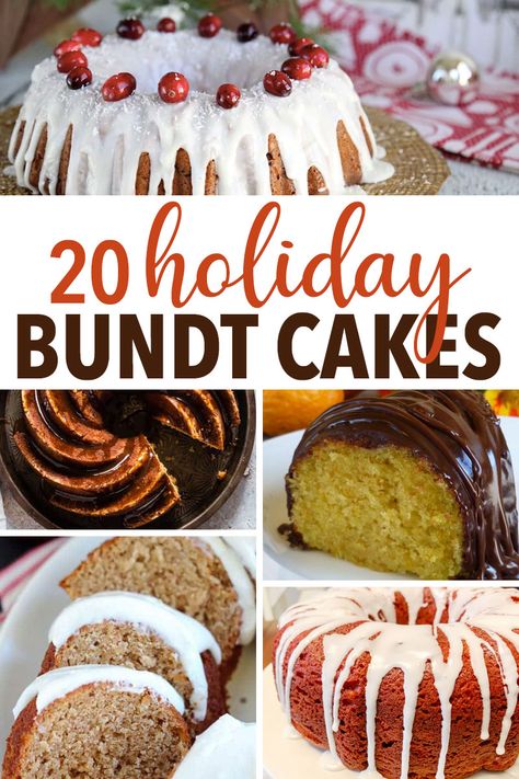 Christmas Dessert Bundt Cake, Holiday Bundt Cakes Thanksgiving, Best Holiday Bundt Cakes, Easy Holiday Bundt Cake, Delicious Bundt Cake Recipes, Thanksgiving Desserts Bundt Cake, Christmas Desserts Bundt Cakes, Holiday Bunt Cakes, How To Wrap A Bundt Cake Gift Ideas