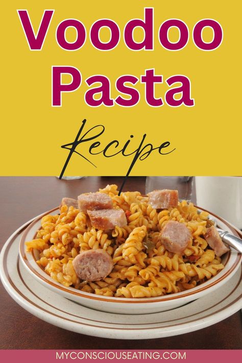 Voodoo Pasta Recipe, Voodoo Pasta, Cajun Pasta Sauce, Black Pasta, Spicy Pasta, Pasta Types, Cajun Pasta, Linguine Pasta, Fusilli Pasta