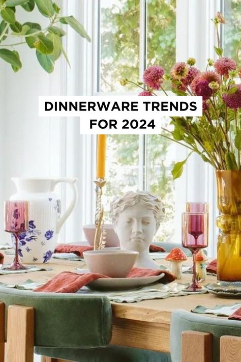 Curate the perfect dinner party tablescape with these trending dinnerware looks Trending Tablescapes, Designer Dinnerware, Modern Tablescape, Blue And White Dinnerware, Dinner Party Table Settings, Perfect Dinner Party, Trending 2024, Party Tablescapes, Minimalist Dining Room