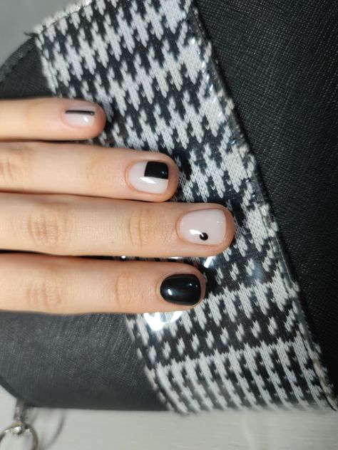 Design in vibe of Wednesday. Black and white minimalistic nails. Wednesday Black And White, Nail Design Black And White, Nail Design Black, Minimalistic Nails, Design For Nails, Minimalistic Black And White, Design Black And White, Black Nail Designs, Black And White Design