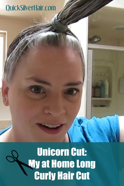 Trim Hair At Home Diy, Cut You Own Hair At Home, Curly Unicorn Haircut, Home Haircut For Women Diy, Diy Unicorn Haircut, Diy Haircut At Home Layered Hair, How To Trim Long Hair At Home Yourself, How To Trim Your Hair, Unicorn Haircut Diy