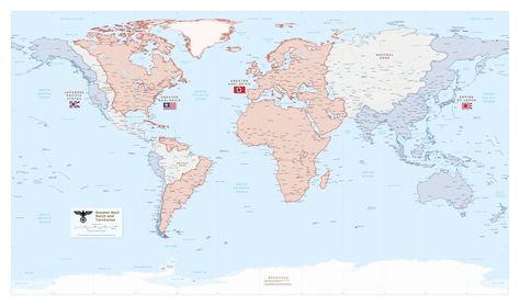 The Man In The High Castle, Man In High Castle, Man High Castle, Wwii Maps, Man In The High Castle, History Infographic, Map Symbols, Globe Design, Germany Ww2