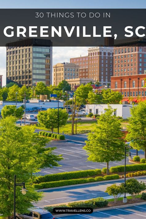 Explore the vibrant heart of Greenville, South Carolina with this pin featuring must-visit spots and hidden gems in the city's lively downtown! What To Do In Greenville Sc, South Carolina Greenville, Swamp Rabbit Trail, Liberty Bridge, Greenville South Carolina, Music Museum, Greenville Sc, Central City, Autumn Park