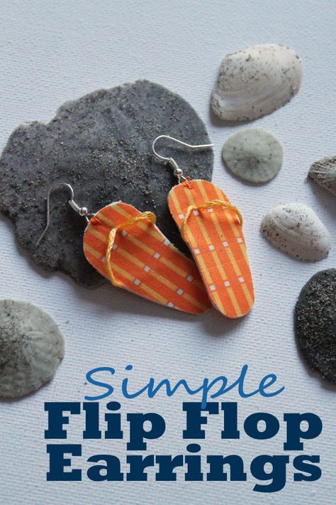 Flip Flop Art, Flip Flop Craft, Altered Art Projects, Paper Earrings, Summer Flip Flops, Fusible Interfacing, Visa Gift Card, Photo Corners, Different Holidays