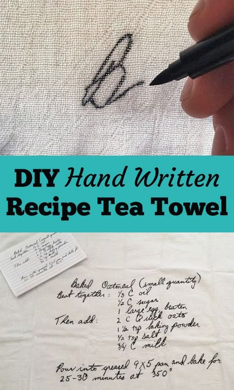 This might be the hottest Christmas present this year! Tea Towels Crafts, Recipe Towel, Tea Towels Diy, Diy Gifts To Make, Recipe Tea Towel, Diy Towels, Tea Towel Gift, Mask Diy, Towel Crafts