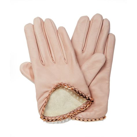 Henri Bendel Nappa Leather Chain Gloves ($74) ❤ liked on Polyvore featuring accessories, gloves, blush, lined gloves, nappa leather gloves, henri bendel and chain gloves Chain Gloves, Designer Hair Accessories, Pink Gloves, Im So Fancy, Woven Chain, Designer Scarves, Fall Accessories, Cold Weather Accessories, Henri Bendel