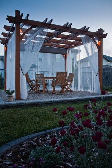 Mosquito Net Pergola Kolam Air, Pergola Diy, Building A Pergola, Pergola Design, Garden Vines, Pergola Canopy, Wooden Pergola, Backyard Pergola, Covered Pergola