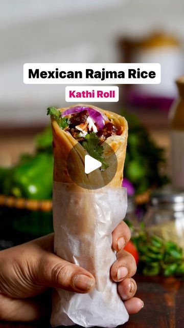 Kathi Roll Vegetarian, Rajma Rice, Pankaj Bhadouria, Tiffin Recipes, Mexican Wraps, Kathi Roll, Frankie Recipe, Rajma Recipe, Tiffin Recipe