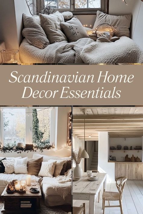 Embrace the simplicity and warmth of Scandinavian decor with essential tips on creating a cozy, minimalist home. #ScandinavianDecor #MinimalistLiving Traditional Scandinavian Interior, Cozy Scandinavian Interior, Nordic Decor Scandinavian, Scandinavian Cabin Interior, Cozy Minimalist Home, Scandinavian Farmhouse Style, Scandinavian Cabin, Home Decor Scandinavian, Scandinavian Farmhouse