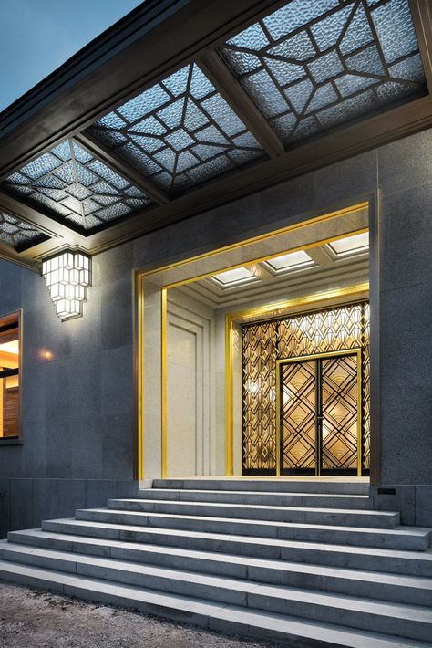 Arte Art Deco, Hotel Door, Hotel Entrance, Entrance Door Design, Mid Century Architecture, Art Deco Buildings, Entrance Design, Art Deco Architecture, Design Exterior