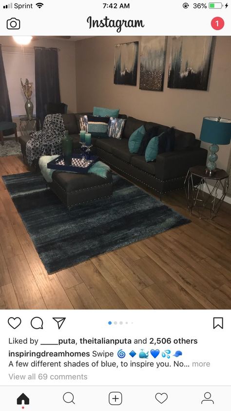 Living Room Decor Blue, Room Decor Blue, Apartment Living Room Decor, Teal Living Rooms, Teal Decor, Blue Living Room Decor, First Apartment Decorating, Living Room Decor Cozy, Room Idea