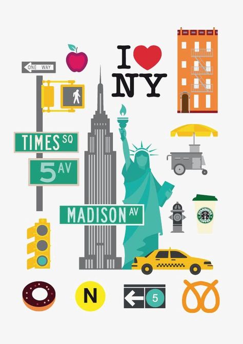 J’ai toujours été attirée par cette ville ... je m’y sens bien , en sécurité... peut être parce que c chez Toi. Nyc Art Print, New York Illustration, New York Party, New York Theme, I Love New York, Voyage New York, I Love Nyc, New York Poster, Nyc Art