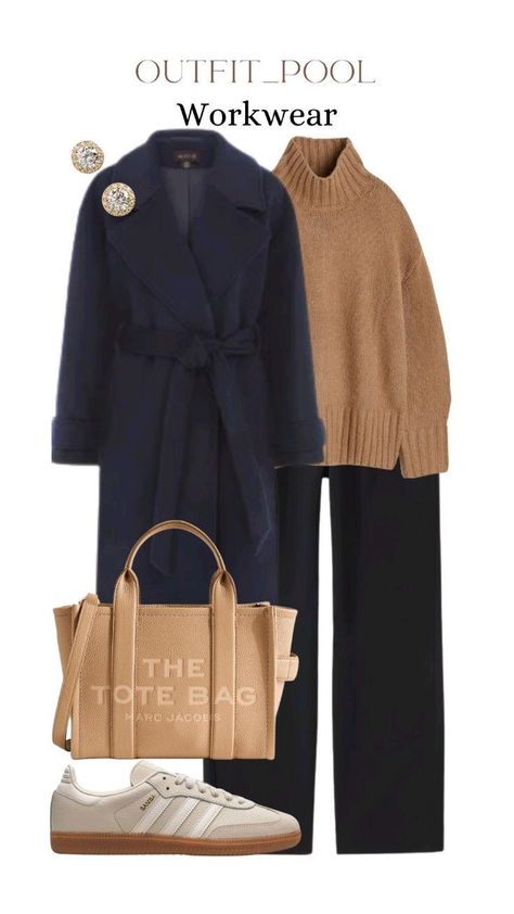 Outfits Frühling, Fall Coat Outfit, Cold Weather Outfit, Chic Winter Outfits, Classic Style Outfits, Stylish Winter Outfits, Navy Coat, Cozy Winter Outfits, Winter Capsule Wardrobe