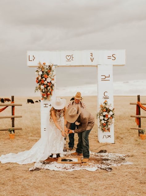 Branding Ceremonies in Western Weddings Branding Unity Ceremony, Branding Ceremony, Cattle Branding, Unity Ceremony Ideas, Livestock Branding, Western Weddings, Find Your Way Back, Country Wedding Inspiration, Cute Country Couples