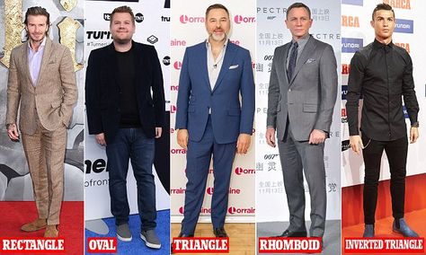 Mens Body Types Fashion, Rectangle Body Shape Outfits Male, Trapezoid Body Shape Outfits Men, Oval Body Shape Outfits Men, Trapezoid Body Shape Men Clothing, Rectangle Body Shape Outfits Men, Inverted Triangle Outfits Men, Body Shape Calculator, Inverted Triangle Body Shape Outfits