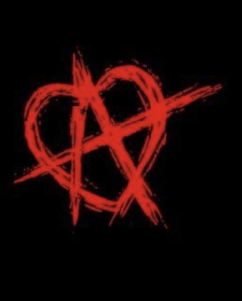 Anarchy Heart Tattoo, Anarchist Aesthetic, Anarchy Wallpaper, Metal Pfp, Emo Design, Relationship Anarchy, Punk Love, Red And Black Wallpaper, Punk Aesthetic