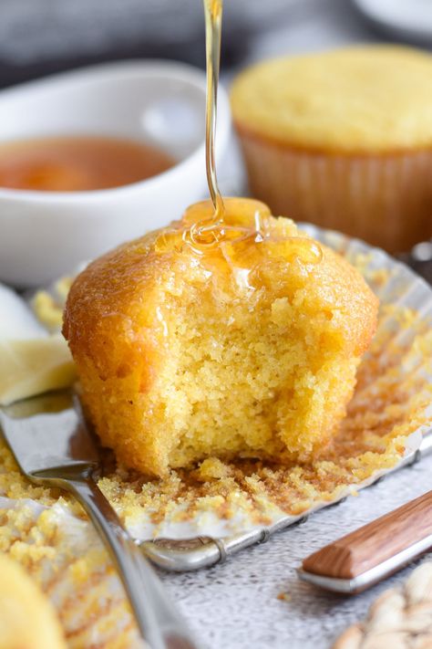 Cornbread Bites, Sweet Cornbread Muffins, Dance Around The Kitchen, Buttermilk Cornbread, Sweet Cornbread, Cornbread Muffins, Corn Muffins, Honey Butter, Breakfast Breads