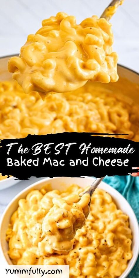 Creamy Baked Mac And Cheese Recipe, Homemade Baked Mac And Cheese, Quick Mac And Cheese, Mac And Cheese Sauce, Chicken Broth Recipes, Best Mac N Cheese Recipe, Classic Mac And Cheese, Baked Mac And Cheese Recipe, Easy Cheese Recipes