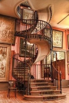 سلالم حلزونية, Design Interior Modern, Architecture Cool, Spiral Stairs, Up House, Stairway To Heaven, Spiral Staircase, Style At Home, Design Case