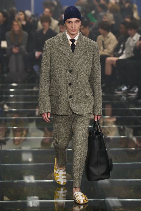 Prada Fall 2024 Menswear Collection | Vogue Menswear 2024, Raf Simons Menswear, Prada Menswear, Faux Fur Fashion, 2024 Menswear, Mod Look, Miuccia Prada, Chore Jacket, Palau