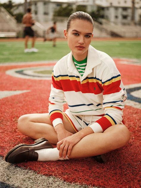 Adidas Campaign Advertising, Lacoste Editorial, Varsity Photoshoot, Baseball Editorial, Casual Editorial, Sporty Coquette, Preppy Picnic, Street Fashion Shoot, 70s Sportswear