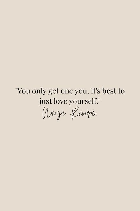 Just Love Yourself Quotes, Naya Rivera Tattoo, Naya Rivera Quotes, Naya Rivera Wallpaper, Meaning Quotes, Glee Quotes, Wow Words, Santana Lopez, Meant To Be Quotes