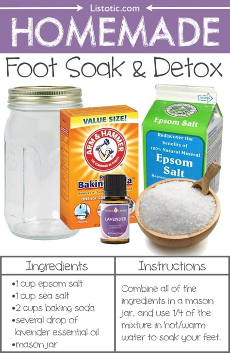 Did you know you can use baking soda for a number of hair and skin beauty treatments? Pedicure Glitter, Homemade Foot Soaks, Bath Detox, Foot Soak, Body Detox, Homemade Remedies, Detox Cleanse, Detox Recipes, Detox Smoothie