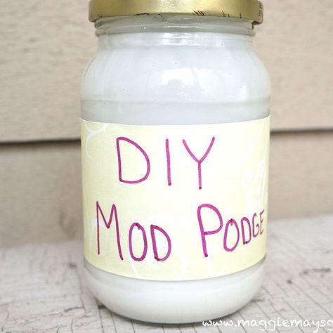 Make Your Own Mod Podge (MUCH Cheaper) For Decor and Craft Projects Diy Mod Podge, Mod Podge Crafts, Astuces Diy, Modge Podge, White Glue, Crafty Craft, Mod Podge, Crafty Diy, Clipboard