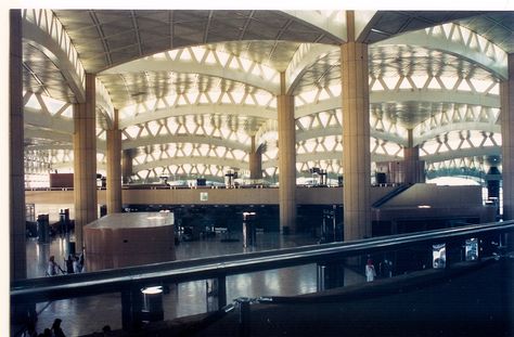 Interior, Riyadh King Khalid International Airport. King Khalid International Airport, Operation Desert Shield, Khalid, Riyadh, International Airport, Marina Bay, Saudi Arabia, Marina Bay Sands, Opera House