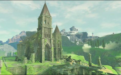 The Legend of Zelda: Breath of the Wild ~Temple Of Time in ruins. Temple Of Time, Minecraft Temple, Minecraft Kingdom, Hyrule Castle, Bg Design, Dark Souls Art, Zelda Breath Of The Wild, Link Zelda, Wind Waker