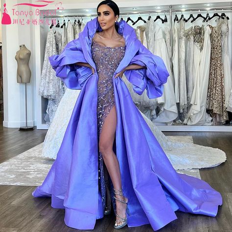 Charming Fashion Evening Coat With Puffy Sleeves ,Taffeta Long Jacket ,Women Cape Chic ZJ297 - AliExpress 320 Long Jacket Women, Women Cape, Evening Coat, Long Cape, Capes For Women, Long Jacket, Puffy Sleeves, Formal Attire, Jacket Women