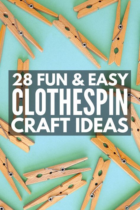 28 Clothespin Crafts for All Ages | If you have old wooden clothespins lying around, put your creativity to the test and give some of these DIY crafts for kids a try! There are tons of holiday-inspired ideas in this list, like a vintage Christmas wreath, Halloween-inspired clothespin mummies, and other clothespin ornaments, as well as art projects that double as gifts kids can make and household decorations and keepsakes. #clothespin #clothespincraft #clothespins #closepincrafts Bible Snacks, Clothespin Crafts Christmas, Clothespin Diy Crafts, Clothespins Diy, Wooden Clothespin Crafts, Clothespin Art, Clothespin Crafts, Ideas Fiesta, Youth Club