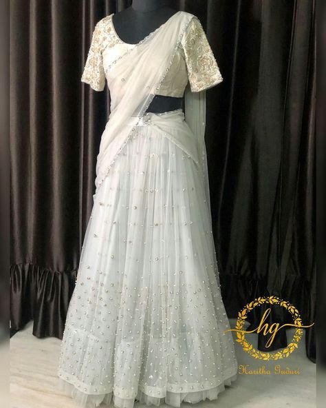 Dupatta Draping Styles, Short Night Dress, Dupatta Draping, Half Saree Designs, Party Wear Indian Dresses, Barbie Dress, Half Saree, Long Gown, Indian Dresses