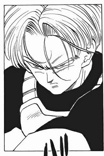 Future Trunks. An Anime, Anime Character, Dragon Ball, Black And White, Twitter, Anime, Hair, White, Black