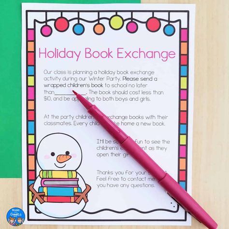 How to Host a Children's Book Exchange Party Preschool Christmas Book Exchange, School Book Exchange Ideas, Book Exchange Game For Kids, Christmas Book Exchange Letter, Classroom Christmas Book Exchange, Class Book Exchange Christmas, Christmas Book Exchange For Kids, Book Exchange Ideas, Christmas Book Exchange