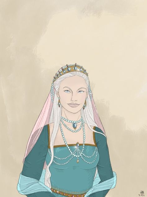 Iron Lily Valyrian Hairstyle, Daenerys Targaryen Daughter, Lys Aesthetic, Daenaera Velaryon, Aegon Iii, House Velaryon, Targaryen Women, George Rr Martin, Targaryen Art